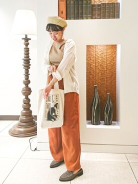 「Yves Saint Laurent（イヴサンローラン）のアイテム（腕時計）」を使った、ナオコさん（レディース・155cm）の秋コーディネート