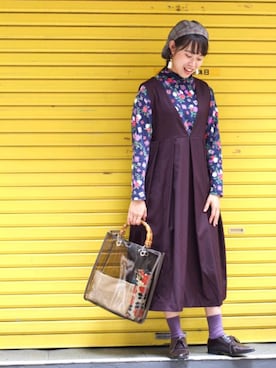 「Yves Saint Laurent（イヴサンローラン）のアイテム（腕時計）」を使った、ナオコさん（レディース・156cm）の秋コーディネート