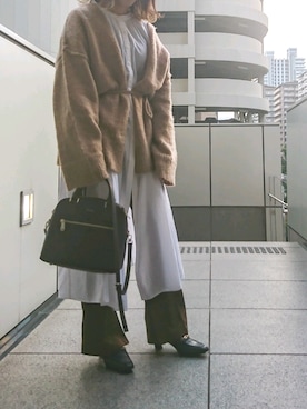 「Kastane」｜「アイテム（シャツワンピース）」を使った、ナオコさん（レディース・156cm）の冬コーディネート