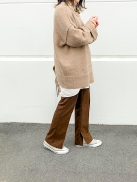 「Yves Saint Laurent（イヴサンローラン）のアイテム（腕時計）」を使った、ナオコさん（レディース・156cm）の冬コーディネート