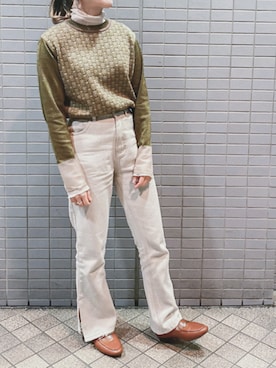 「Yves Saint Laurent（イヴサンローラン）のアイテム（腕時計）」を使った、ナオコさん（レディース・156cm）の春コーディネート