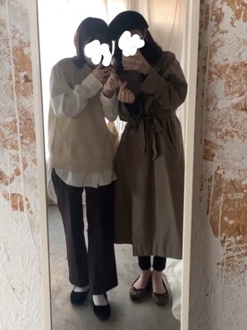 「RAY CASSIN（レイカズン）のアイテム（トレンチコート）」を使った、seiraさん（レディース・159cm）の秋コーディネート