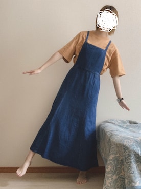 「出勤コーデ」｜「アイテム（オールインワン・サロペット）」を使った、絹衣さん（レディース・165cm）の夏コーディネート