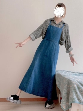 「出勤コーデ」｜「アイテム（オールインワン・サロペット）」を使った、絹衣さん（レディース・165cm）の秋コーディネート