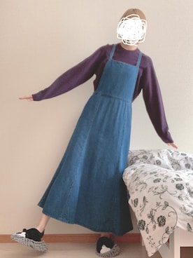 「出勤コーデ」｜「アイテム（オールインワン・サロペット）」を使った、絹衣さん（レディース・165cm）の秋コーディネート