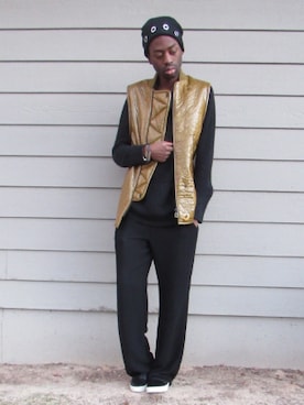 「hat」｜Cameron Clarkさん（メンズ・185cm）の冬コーディネート