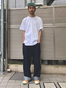 「EU,US CONVERSE（イーユーユーエスコンバース）のアイテム」を使った、KEN MATSUMOTO さん（メンズ・178cm）の夏コーディネート