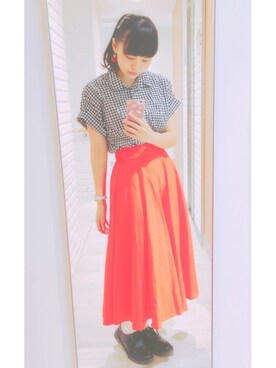 「no brand（ノーブランド）のアイテム（PC・スマホグッズ/家電）」を使った、りんご🍎さん（レディース・150cm）の夏コーディネート