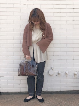 「ACCOMMODE（アコモデ）のアイテム（バッグ）」を使った、Mizuho.Mさん（レディース・151cm）の春コーディネート