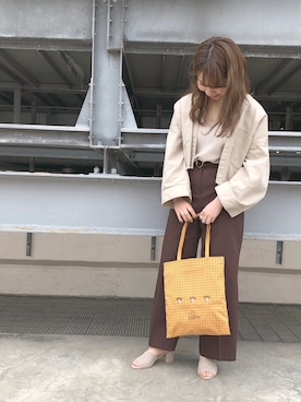 「ACCOMMODE（アコモデ）のアイテム（バッグ）」を使った、Mizuho.Mさん（レディース・151cm）の春コーディネート