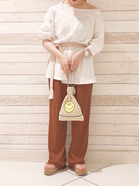 「ACCOMMODE（アコモデ）のアイテム（財布/小物）」を使った、Mizuho.Mさん（レディース・151cm）の夏コーディネート