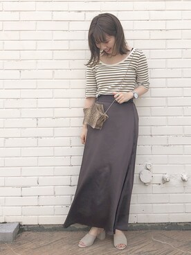 「ACCOMMODE（アコモデ）のアイテム」を使った、Mizuho.Mさん（レディース・151cm）の秋コーディネート