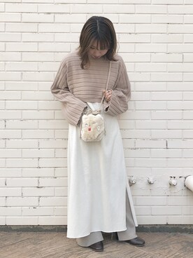 「ACCOMMODE（アコモデ）のアイテム」を使った、Mizuho.Mさん（レディース・151cm）の冬コーディネート