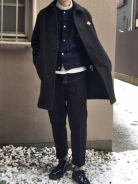 「SEVENDAYS=SUNDAY（セブンデイズサンデイ）のアイテム（デニムジャケット）」を使った、beanさん（メンズ・176cm）の冬コーディネート