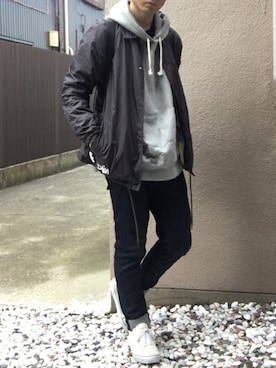 「NIKE SB（ナイキエスビー）のアイテム（ジャケット/アウター）」を使った、beanさん（メンズ・176cm）の秋コーディネート