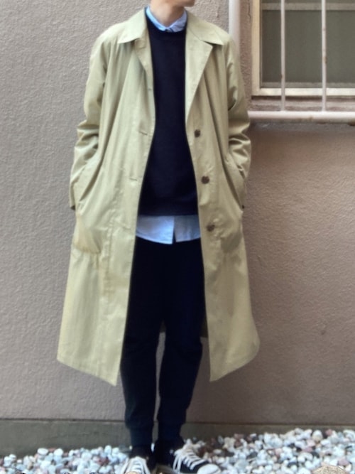 Uniqlo ユニクロ のステンカラーコートを使ったメンズ人気ファッションコーディネート Sciaky