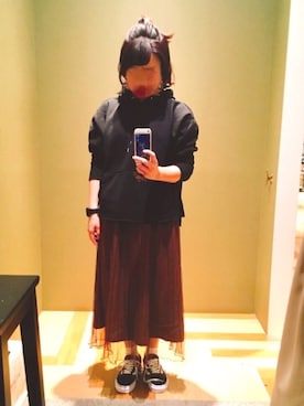 「Green　Parks（グリーンパークス）のアイテム（パーカー）」を使った、さとさん（レディース・156cm）の冬コーディネート