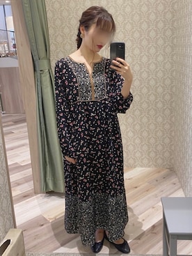 「ゆったりシルエット」｜「アイテム（ワンピース/ドレス）」を使った、さとさん（レディース・156cm）の夏コーディネート