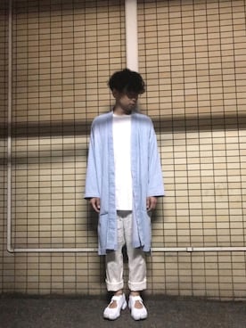 「MONKEY TIME（モンキータイム）のアイテム（ノーカラージャケット）」を使った、お▲さん（メンズ・168cm）の春コーディネート