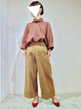 「B7（ベーセッツ）のアイテム」を使った、タイラさん（レディース・152cm）の秋コーディネート