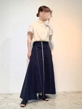 「B7（ベーセッツ）のアイテム」を使った、タイラさん（レディース・152cm）の夏コーディネート