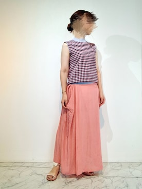 「08sircus（ゼロエイトサーカス）のアイテム」を使った、タイラさん（レディース・152cm）の夏コーディネート