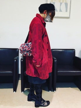 「アイテム（イヤリング）」を使った、山藤さん（レディース・155cm・20代）の冬コーディネート