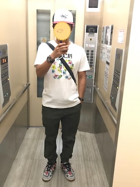 「VOLCOM」｜「アイテム（アクセサリー）」を使った、TJさん（メンズ・165cm）の夏コーディネート