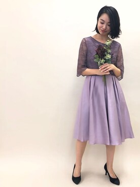 ドレスを使った ラベンダーカラー の人気ファッションコーディネート Wear