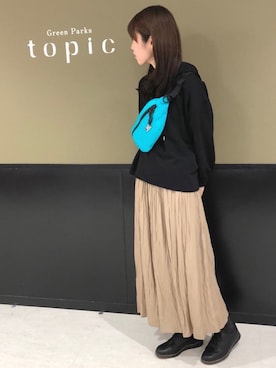 「MEI（メイ）のアイテム（バッグ）」を使った、hasumin🐱さん（レディース・167cm）の冬コーディネート