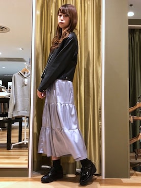 「ノーカラージャケット」｜hasumin🐱さん（レディース・167cm）の冬コーディネート