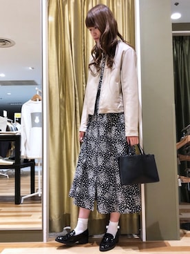 「Green　Parks（グリーンパークス）のアイテム（ブルゾン）」を使った、hasumin🐱さん（レディース・167cm）の春コーディネート