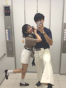 「アイテム（ローファー）」を使った、まりいさん（メンズ・182cm）の秋コーディネート