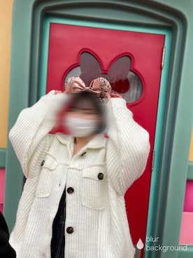 「デニムワンピース」｜「アイテム（その他アウター）」を使った、れいさん（レディース・153cm）の冬コーディネート
