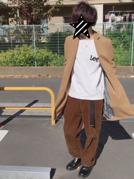 「HVC（エイチブイシー）のアイテム（チェスターコート）」を使った、kazuyaさん（メンズ・175cm）の秋コーディネート