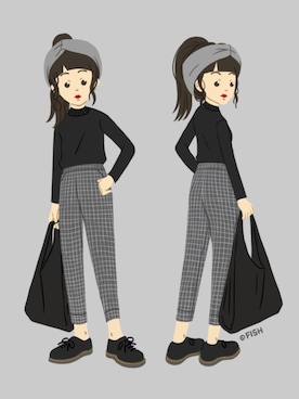 fishさん（レディース・157cm）の冬コーディネート