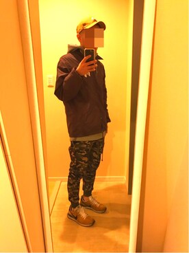 「BEAMS（ビームス）のアイテム（キャップ、ブラウン系）」を使った、supponさん（メンズ・167cm）の冬コーディネート