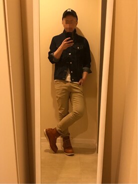「NANO universe（ナノユニバース）のアイテム（キャップ、ブラック系）」を使った、supponさん（メンズ・167cm）の春コーディネート