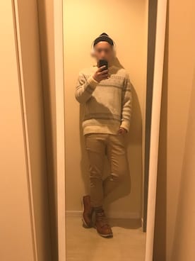 「RED WING（レッドウィング）のREDWING レッドウィング 6 CLASSIC MOC 6インチ クラシック モック 5875 BROWN（ブーツ、ブラウン系）」を使った、supponさん（メンズ・167cm）の冬コーディネート