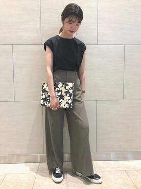 「CONVERSE TOKYO（コンバーストウキョウ）のアイテム」を使った、risaさん（レディース・162cm）の夏コーディネート