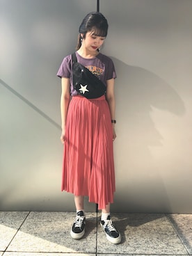 「CONVERSE TOKYO（コンバーストウキョウ）のアイテム」を使った、risaさん（レディース・162cm）の夏コーディネート