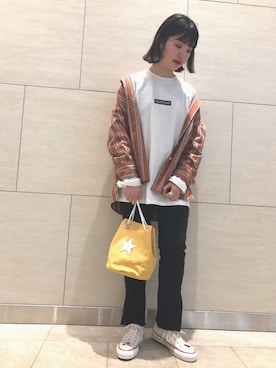 「CONVERSE TOKYO（コンバーストウキョウ）のアイテム」を使った、risaさん（レディース・162cm）の冬コーディネート