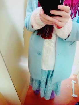 「スカンツ」｜「アイテム（チェスターコート）」を使った、ayaさん（レディース・170cm）の春コーディネート