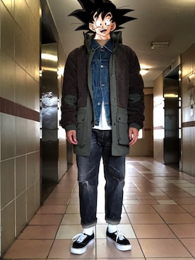 「MADNESSのアイテム（ジャケット/アウター）」を使った、Kenさん（メンズ・171cm）の冬コーディネート