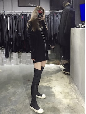 「RICK OWENS」｜「アイテム（その他トップス）」を使った、mmcissさん（レディース・168cm）の夏コーディネート