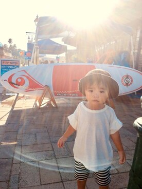 「EYECE（アイス）のアイテム」を使った、aoさん（キッズ・80cm）の夏コーディネート