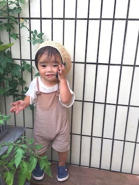 「1歳6ヶ月」｜「アイテム（オールインワン・サロペット）」を使った、aoさん（キッズ・80cm）の夏コーディネート