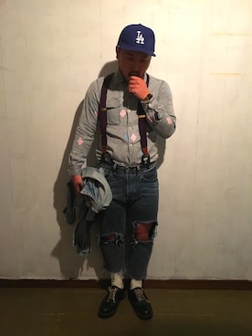 「ドラフトリーバイス」｜「アイテム（デニムジャケット）」を使った、62さん（メンズ・170cm）の冬コーディネート