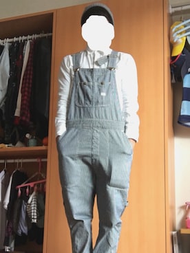「mercibeaucoup,（メルシーボークー）のアイテム（サロペット/オーバーオール）」を使った、Kaitoさん（メンズ・172cm）の冬コーディネート