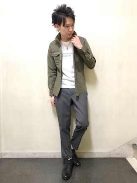 「GOSTAR DE FUGA（ゴスタール ジフーガ）のアイテム（ブーツ）」を使った、SHINGOさん（メンズ・172cm）の春コーディネート